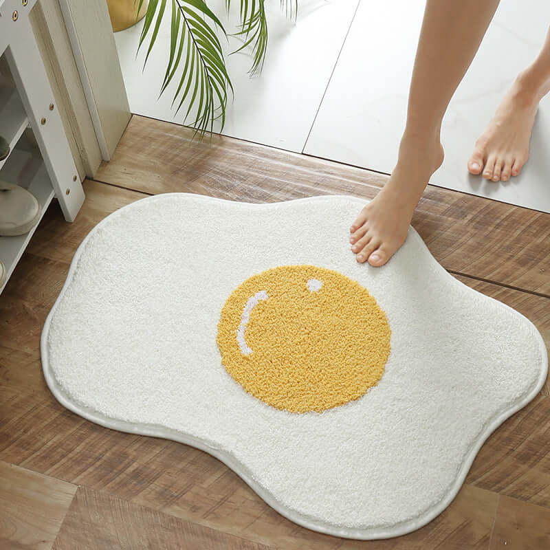 Funny Egg Entrance Carpet Hallway Bathroom Rug Area Rugs Kitchen Rug Bedroom Floor Mats Nordic Welcome Doormat Chic Room Decor